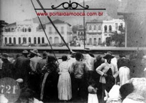Vista que os imigrante tinham na sua chegada ao Porto de Santos. Arquivo: Memorial do Imigrante