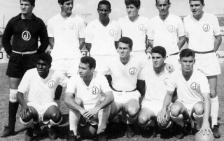 Juventus de 1964. Em pé: Claudinei, Hidalgo, Dario, Milton Buzzeto, Clóvis Nori e Nenê. Agachados: Lucindo, Rodarte, Lélo, Abib e Valdir.